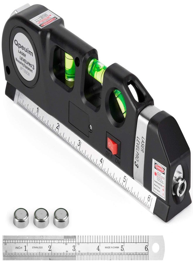 QPEUIM Laser Level Tool, Multipurpose Laser Level Kit Standard Cross Line Laser level Laser Line leveler Beam Tool with Metric Rulers by QPEUIM - Image 1